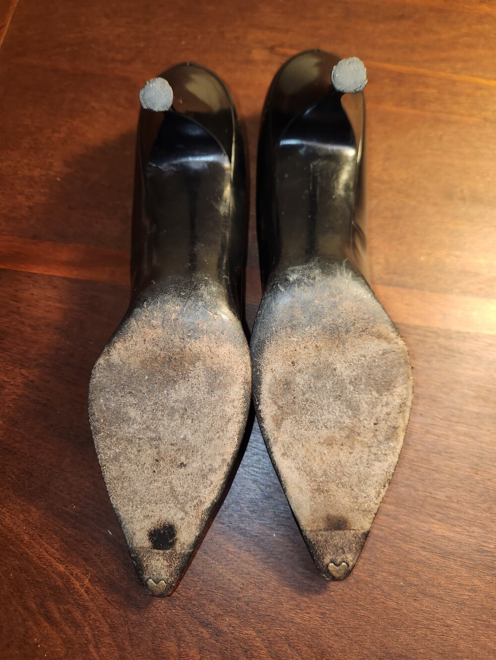Vintage 60s Classic Black Pointed-Toe Women's Pumps - Unbranded - Picture 3 of 3